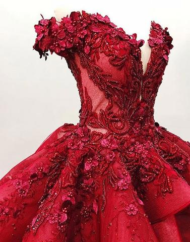 2018 Chic Ball Gowns Prom Dresses Red ...